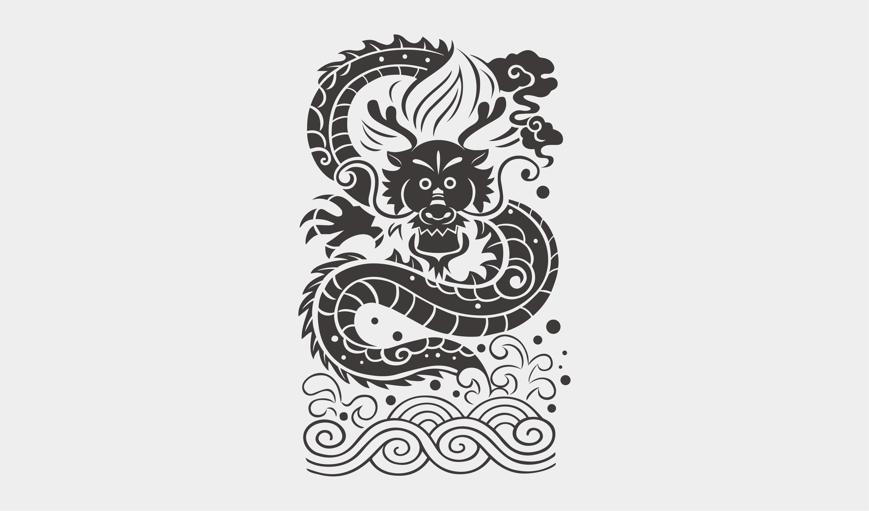 传统-矢量龙纹图案