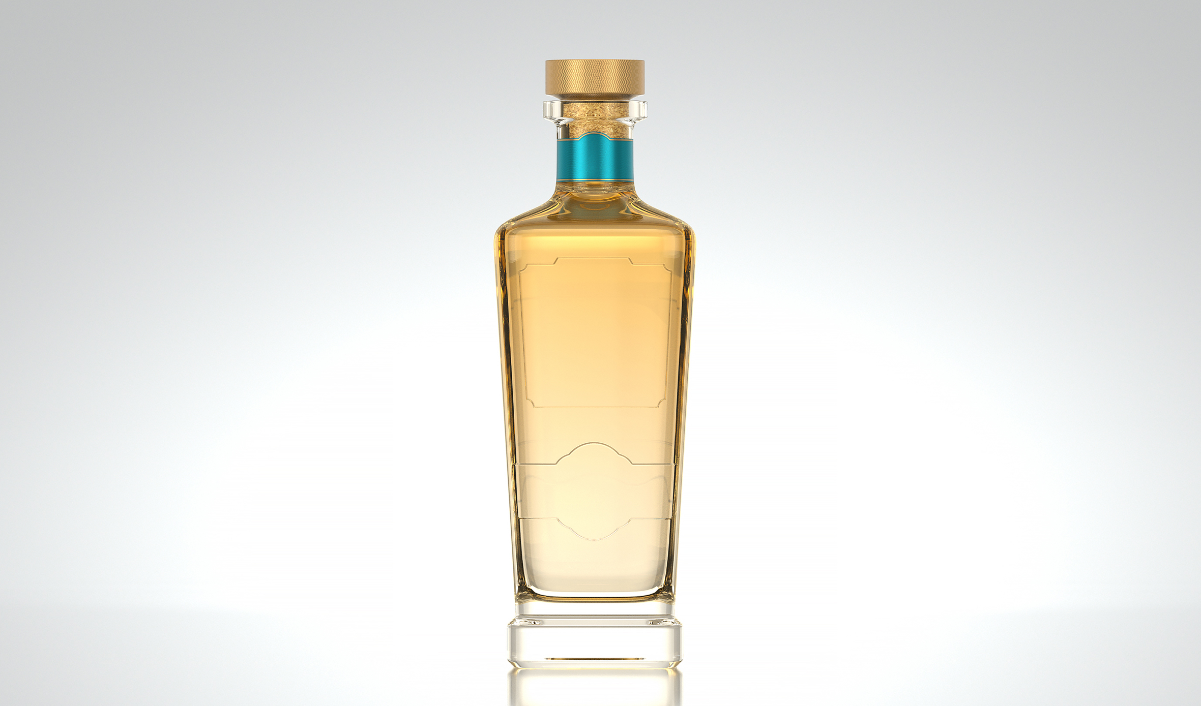 玻璃瓶型 玻璃瓶 文创 传统 文化 商务 送礼 生肖 生日 喜宴 节日 酒瓶  渐变喷色工艺 C34模型