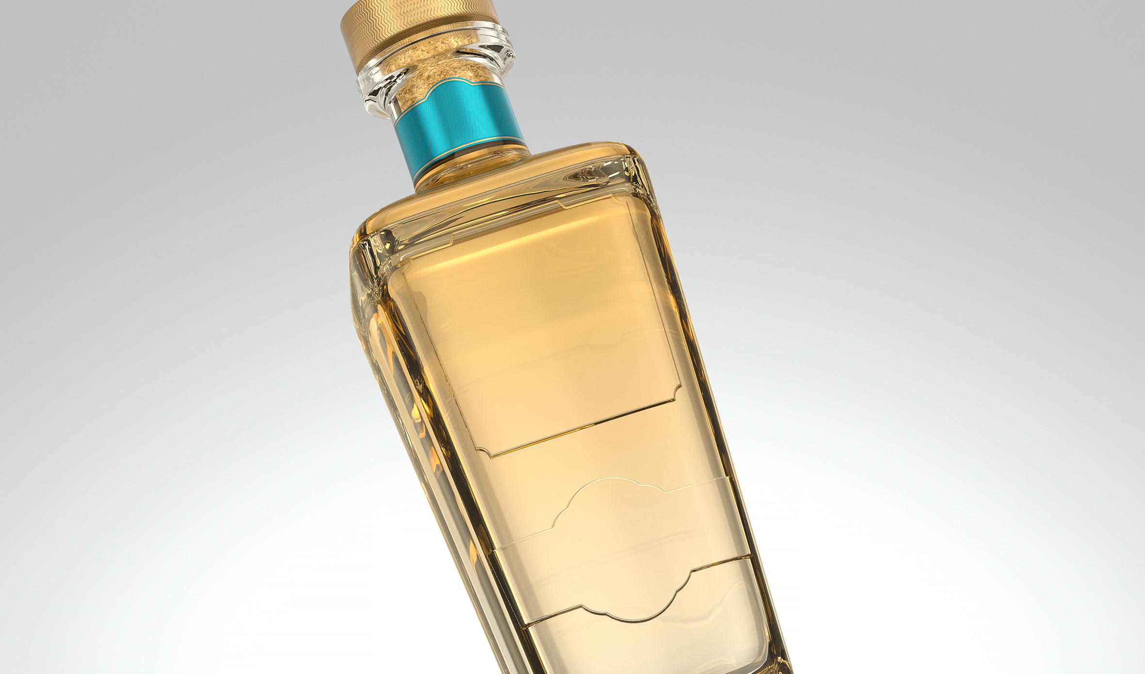 玻璃瓶型 玻璃瓶 文创 传统 文化 商务 送礼 生肖 生日 喜宴 节日 酒瓶  渐变喷色工艺 C34模型