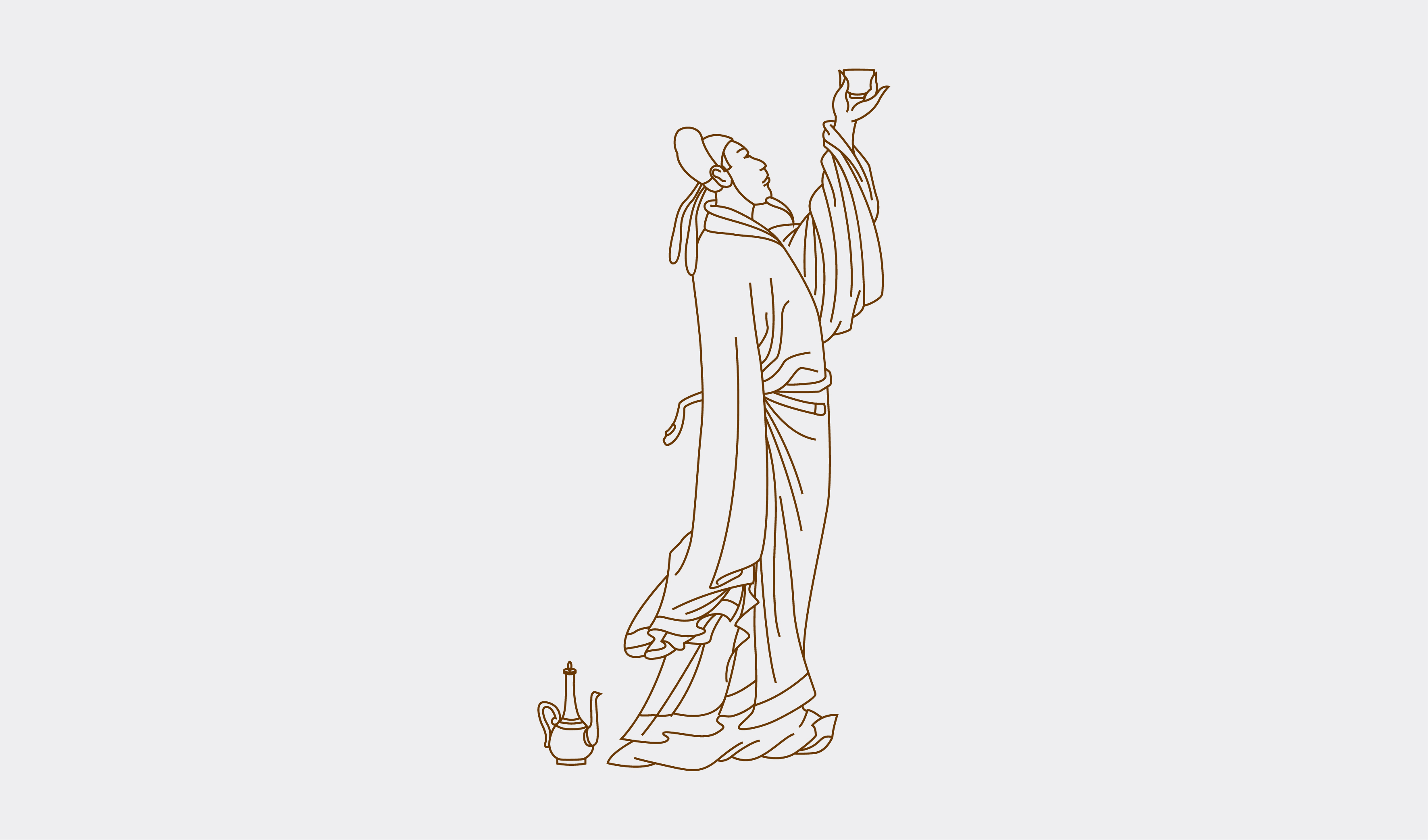 传统-汉礼动作矢量插画，诗人李白插画.zip