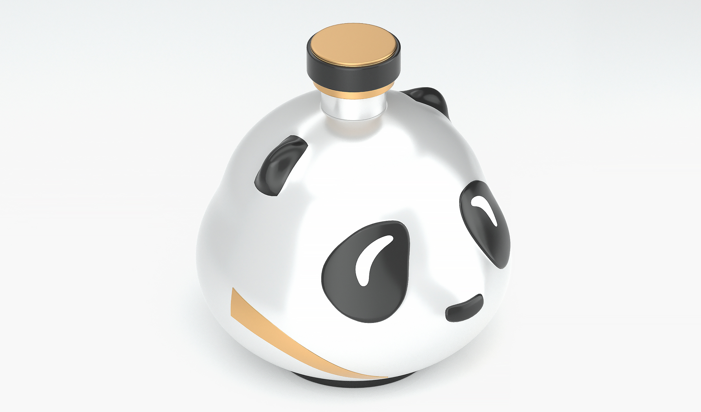 文创熊猫酒瓶 文创 传统 文化 商务 送礼 生肖 生日 喜宴 节日 金属漆喷色工艺 D32模型