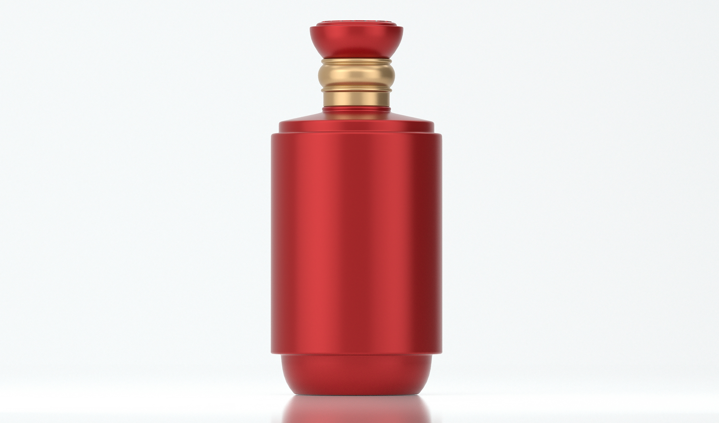 喜庆酒瓶  红色喷漆工艺 A05模型