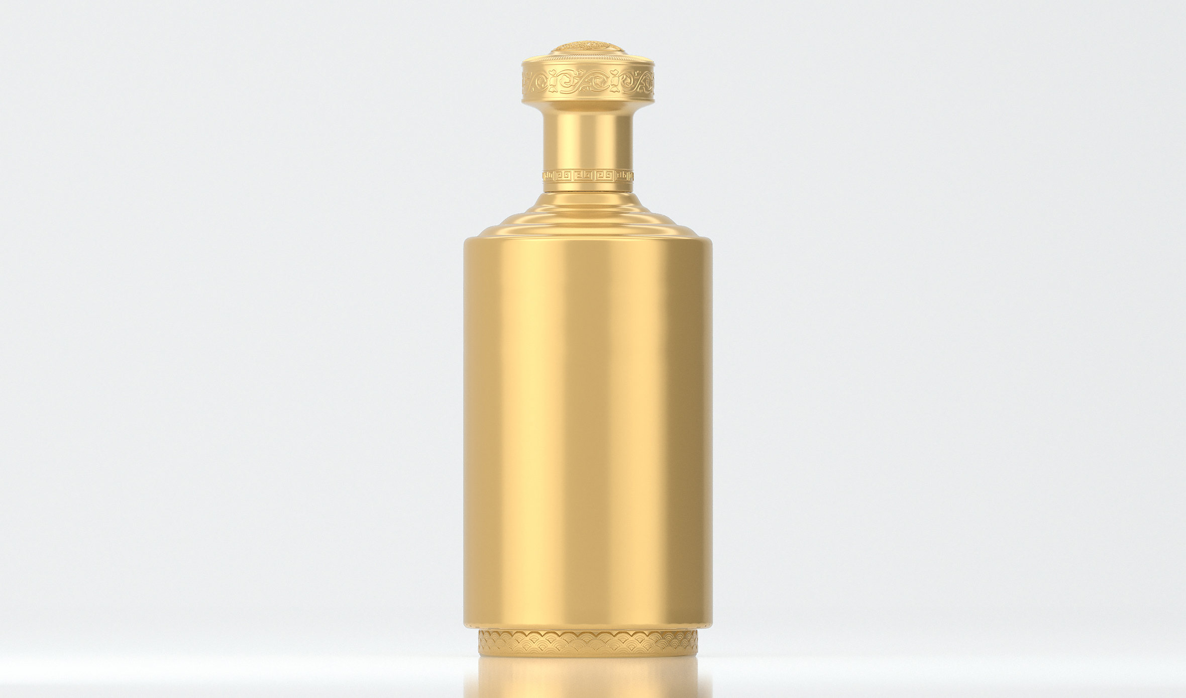 金色酒瓶 文创 传统 文化 商务 送礼 生肖 生日 喜宴 金属喷漆工艺  A40模型