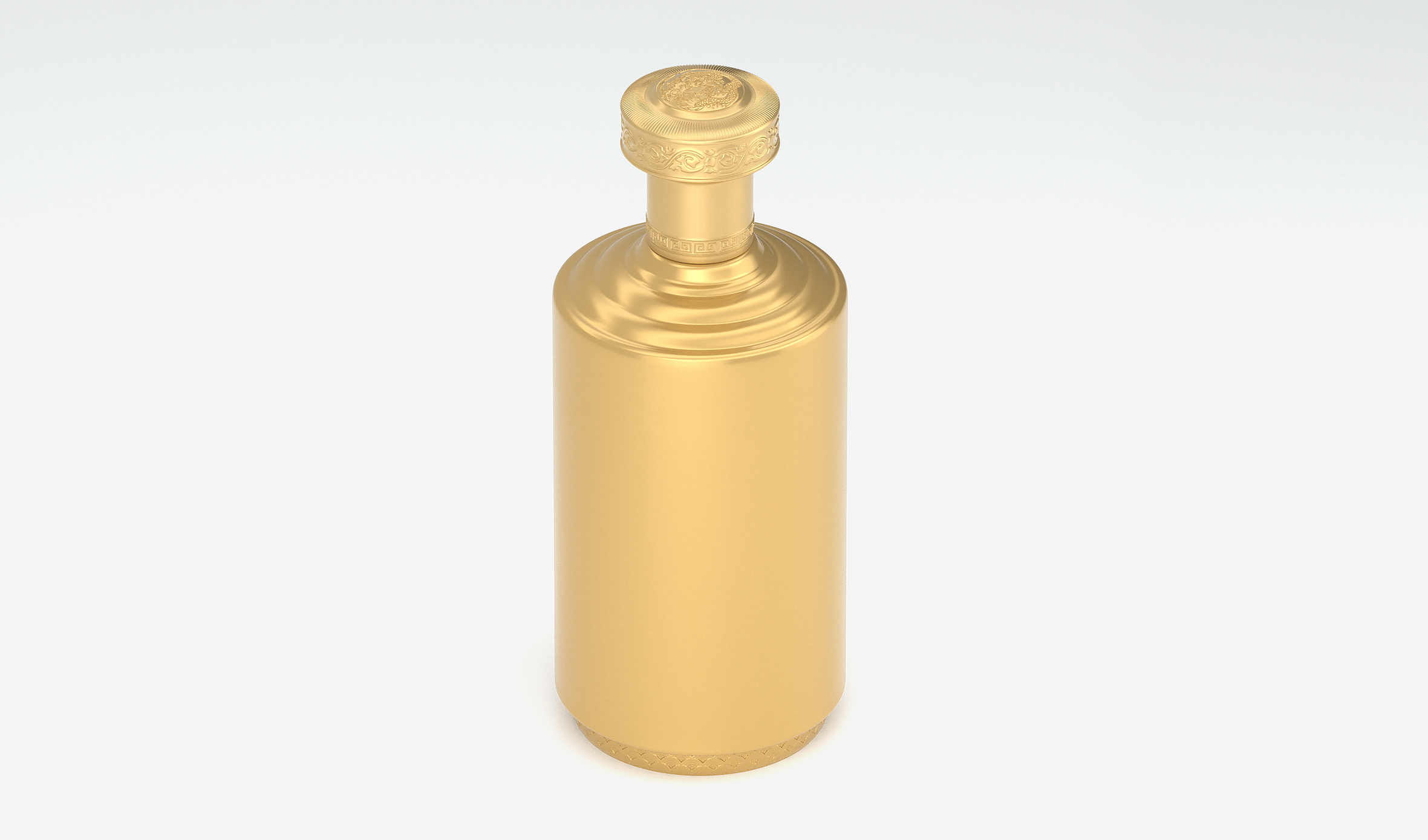 金色酒瓶 文创 传统 文化 商务 送礼 生肖 生日 喜宴 金属喷漆工艺  A40模型