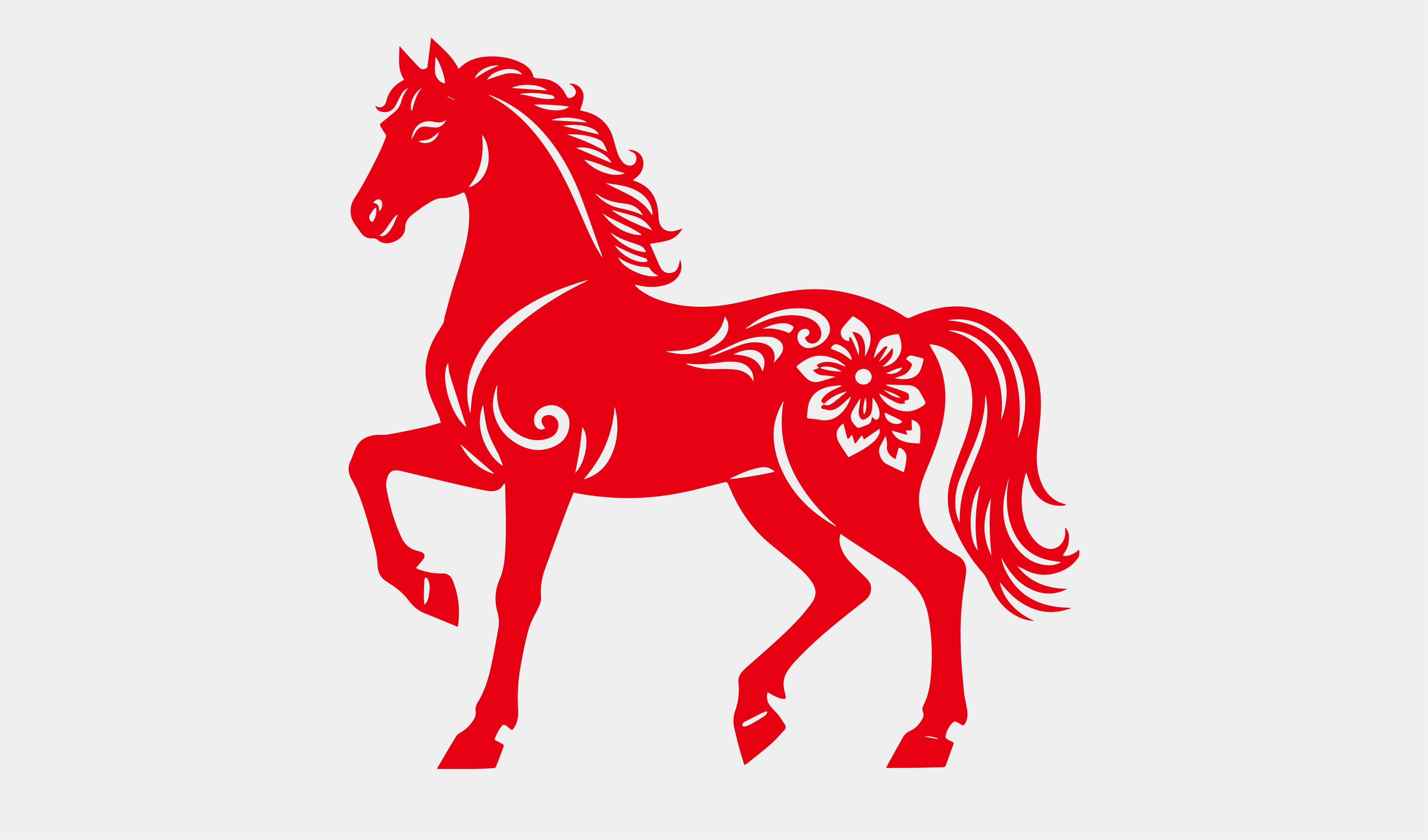 新年-生肖剪纸-马