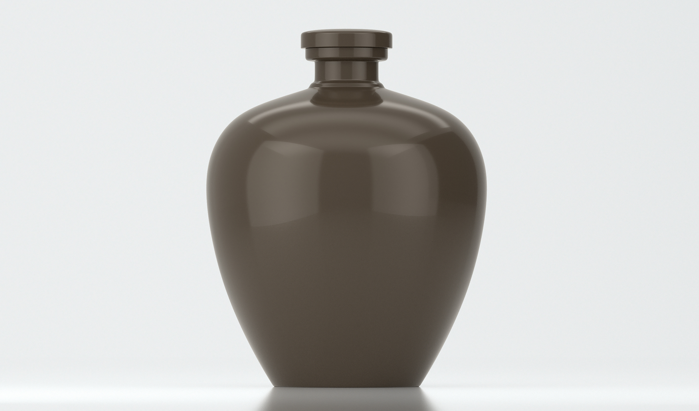 传统酱色3斤酒坛子  陶瓷上釉色彩工艺  R04模型