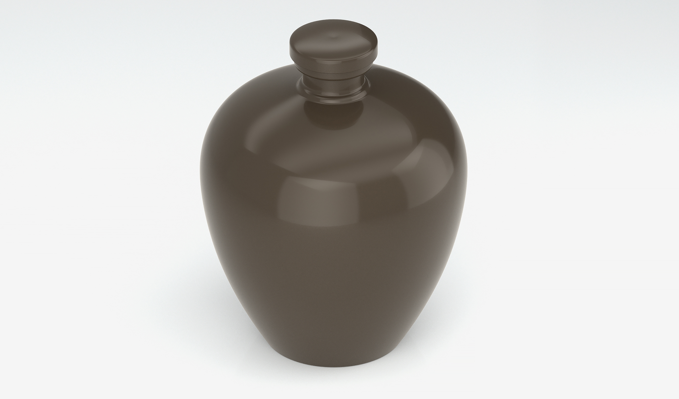 传统酱色3斤酒坛子  陶瓷上釉色彩工艺  R04模型