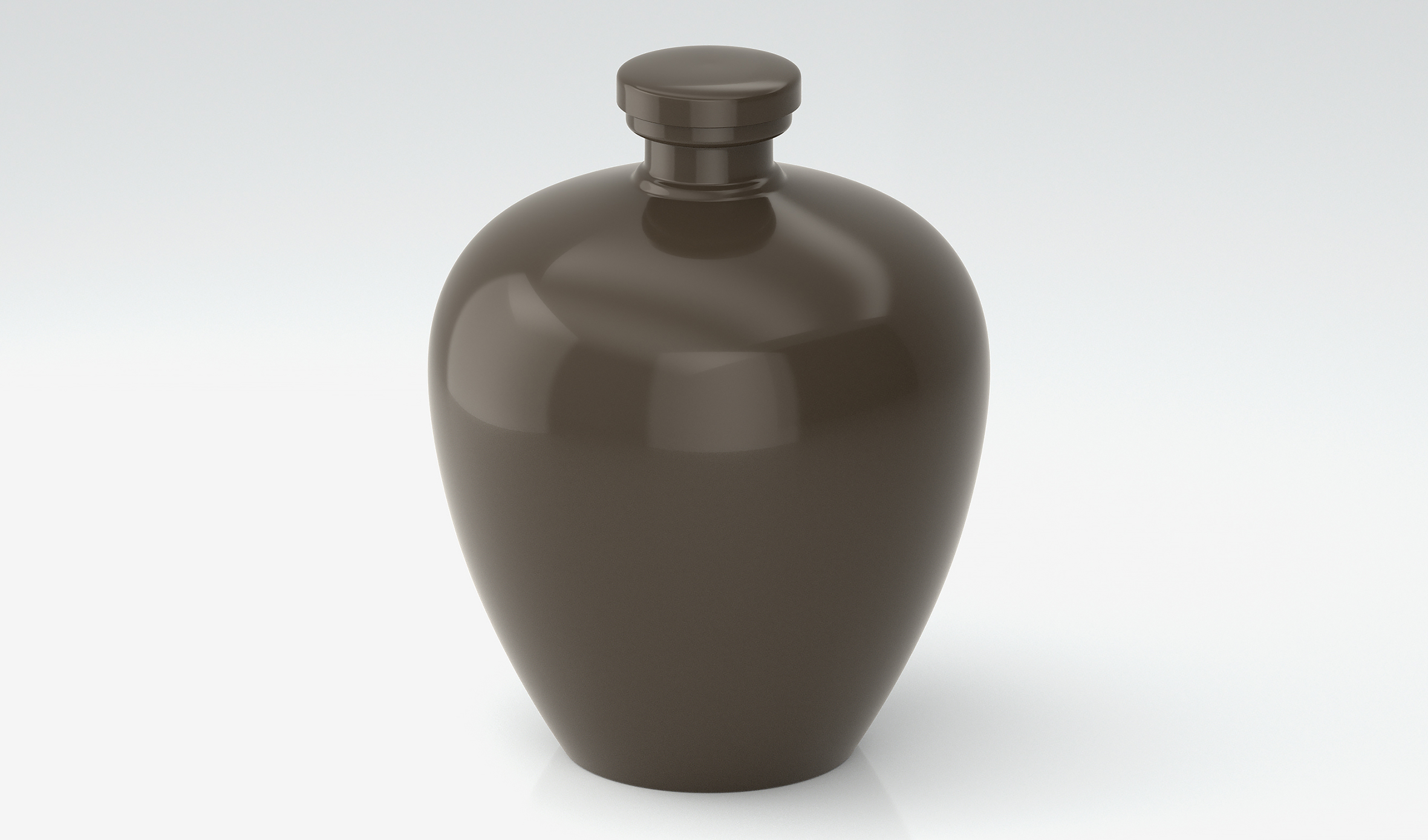 传统酱色3斤酒坛子  陶瓷上釉色彩工艺  R04模型