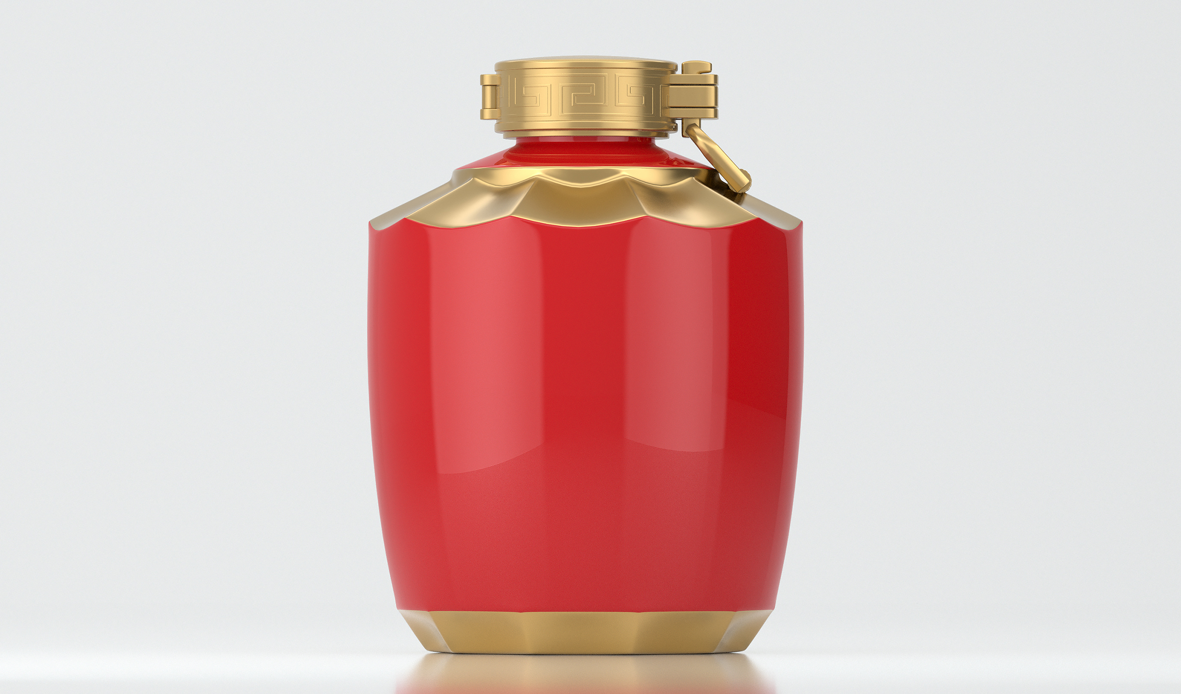 传统 喜庆 喜宴 新年送礼3斤酒坛子 陶瓷上釉工艺  R05模型