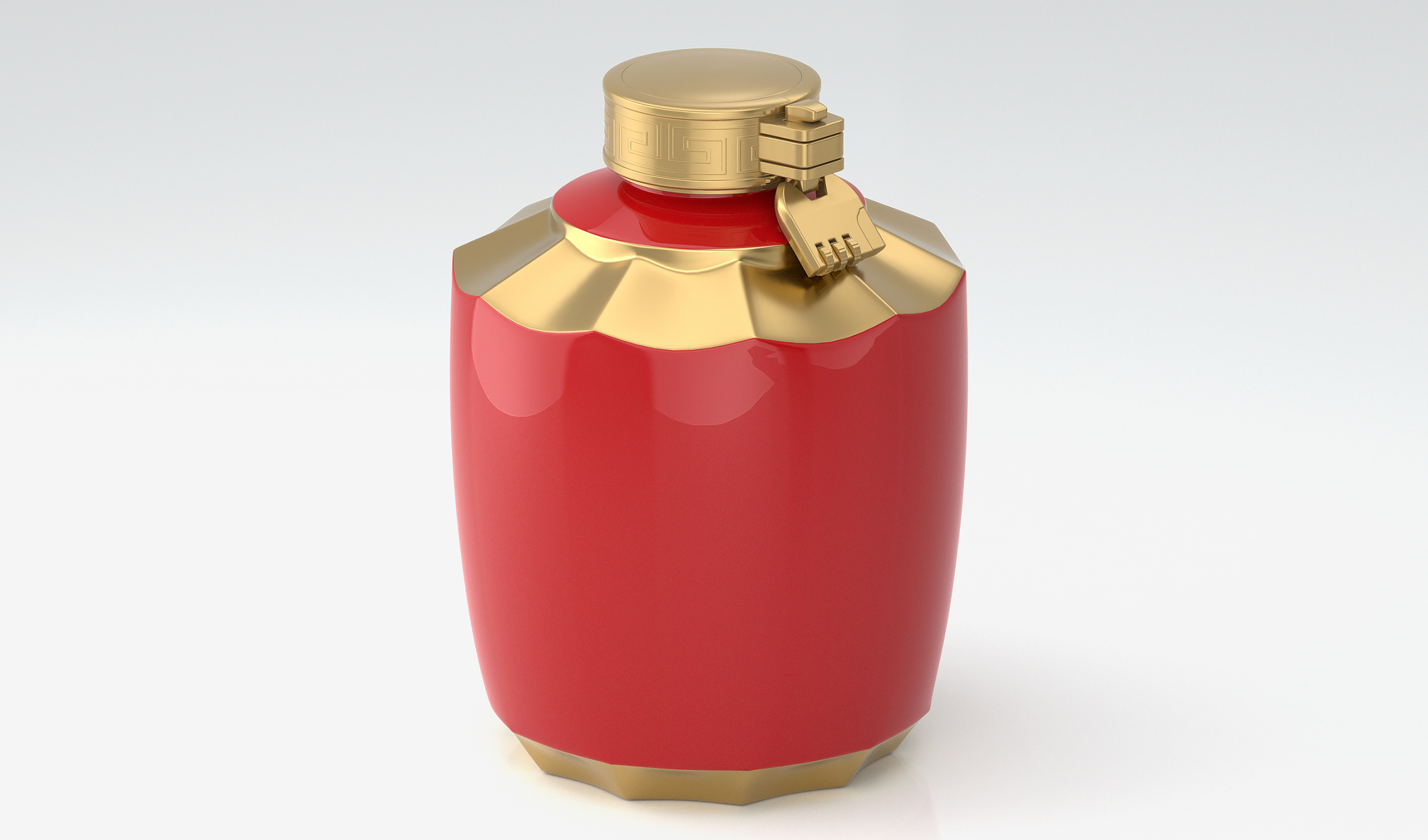 传统 喜庆 喜宴 新年送礼3斤酒坛子 陶瓷上釉工艺  R05模型