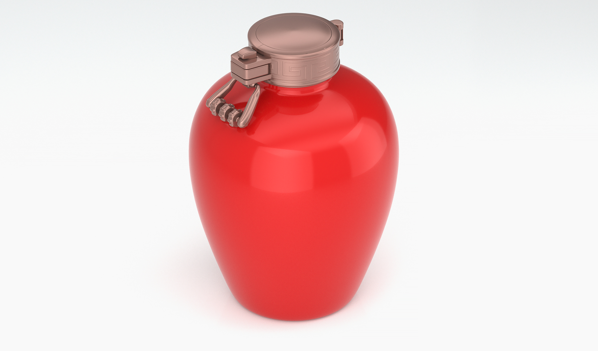 喜宴 喜庆 新年 送礼 3斤酒坛子 陶瓷工艺 R07模型