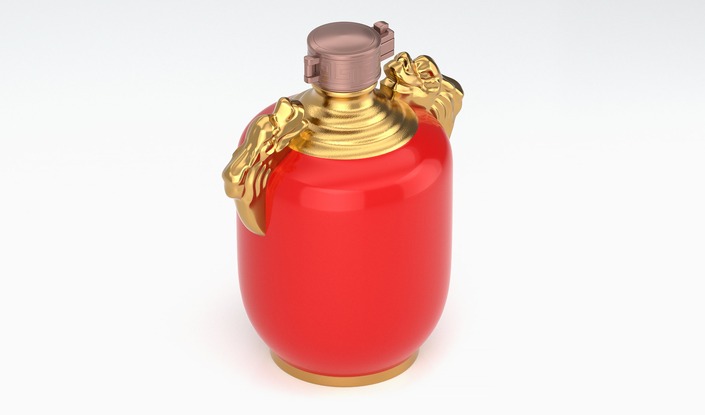 喜宴 状元 喜庆 新年 送礼 生肖 节日 10斤封坛酒坛子 陶瓷工艺 T01模型