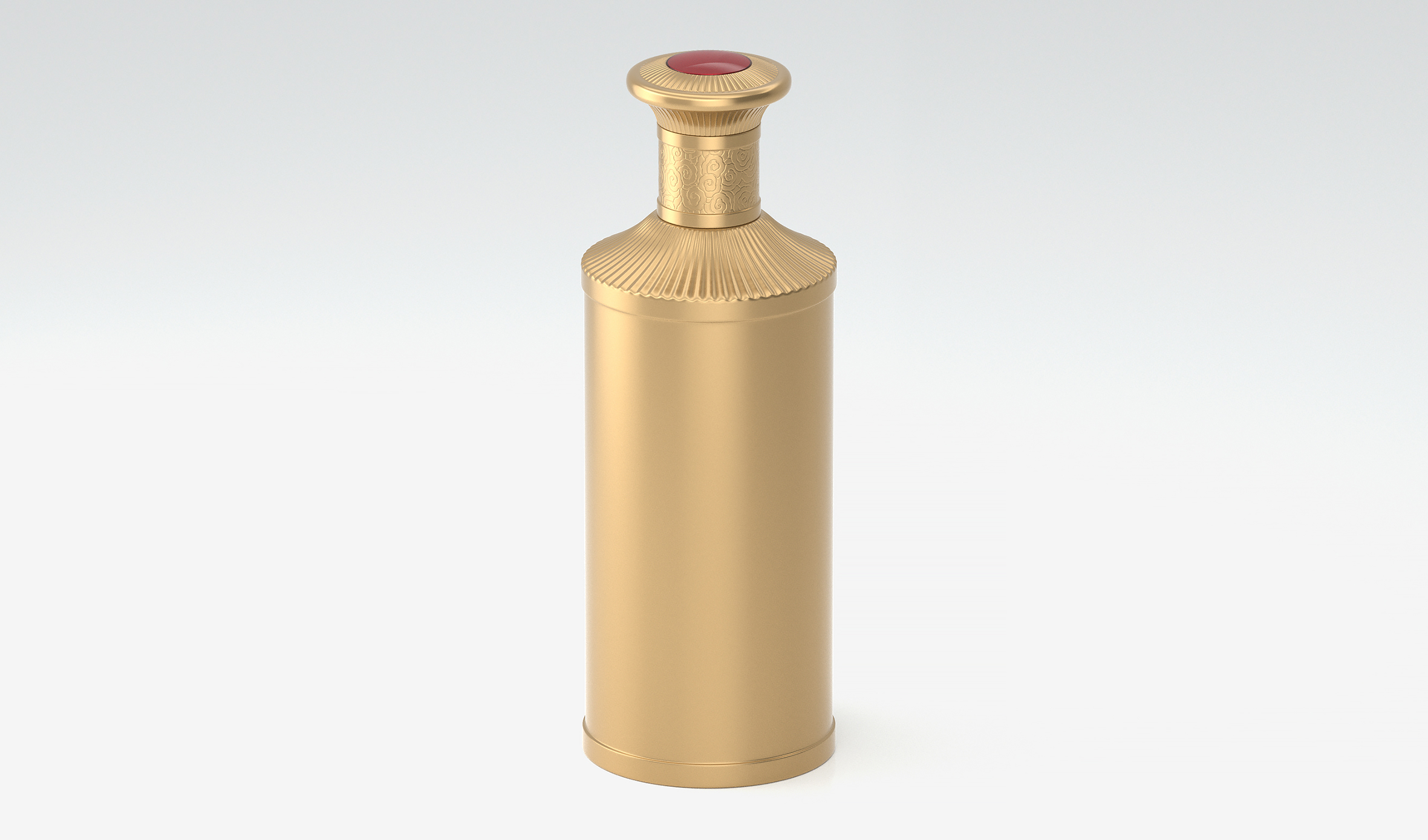 金色酒瓶 文创 传统 文化 商务 送礼 生肖 生日 喜宴 金属喷漆磨砂工艺 A50模型