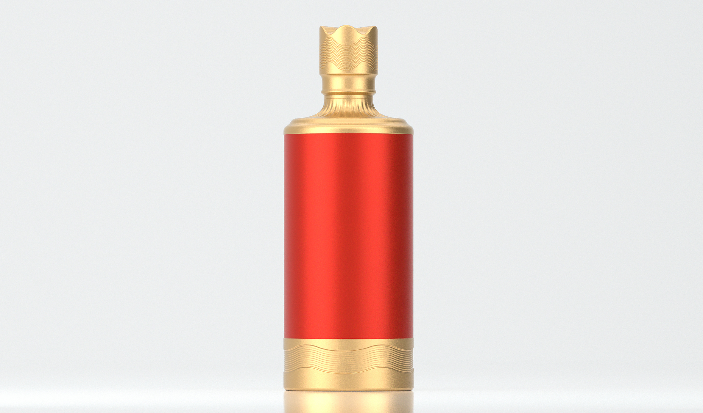 水赤酒瓶 文创 传统 文化 商务 送礼 生肖 生日 喜宴 节日 红金色喷漆工艺 A66模型