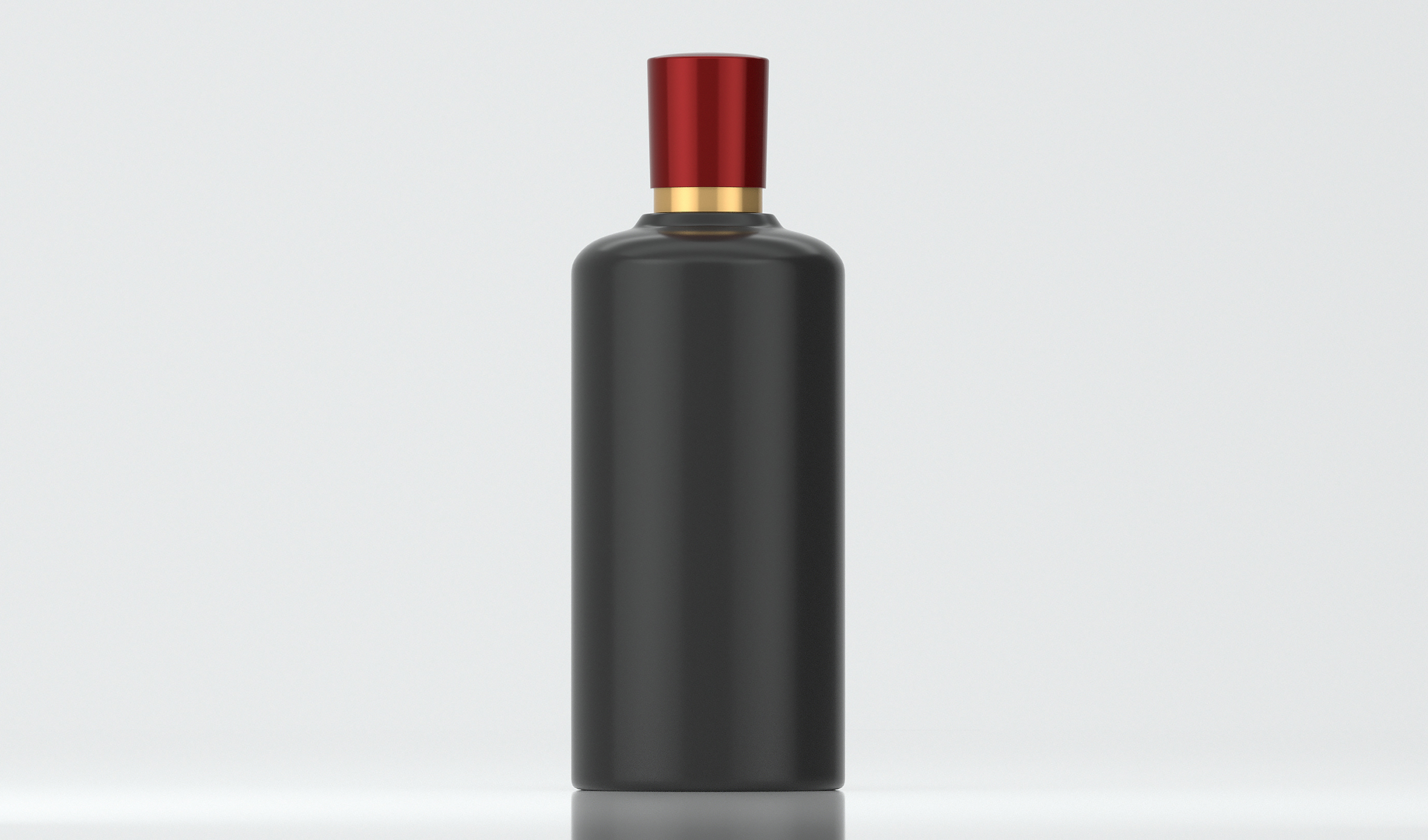 黑色传统酒瓶  光泽喷色工艺  A115模型