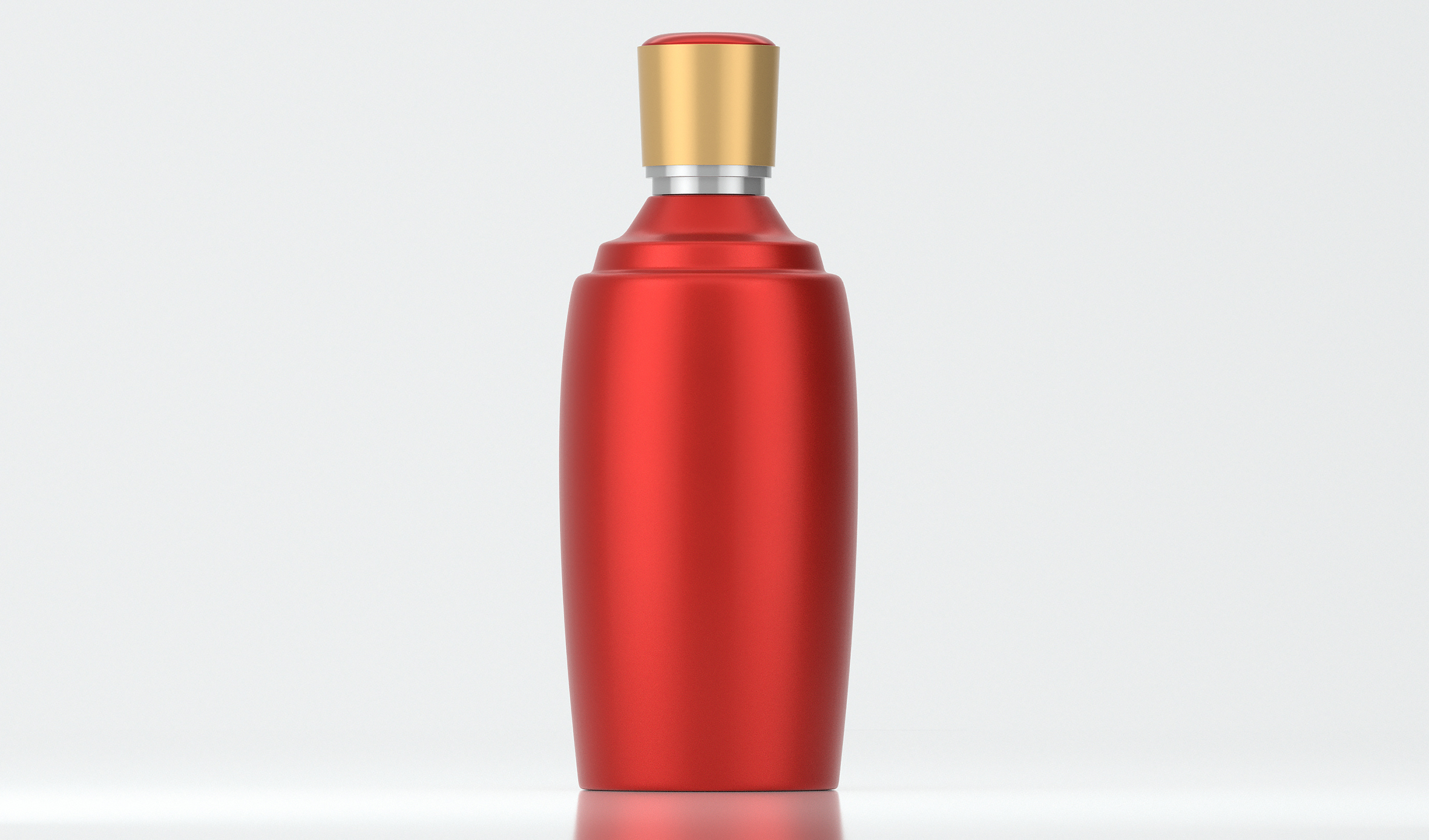 喜宴送礼酒瓶  红色金属喷漆磨砂工艺  A137模型