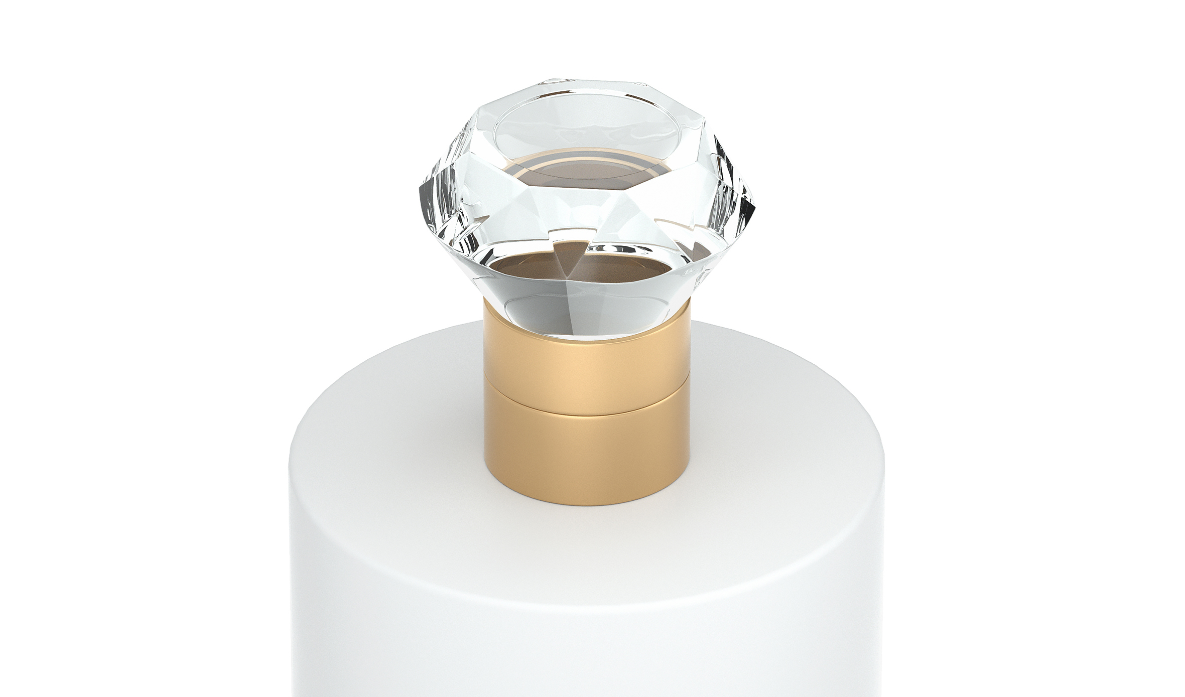 透明玻璃钻石水晶盖子 M04盖子模型